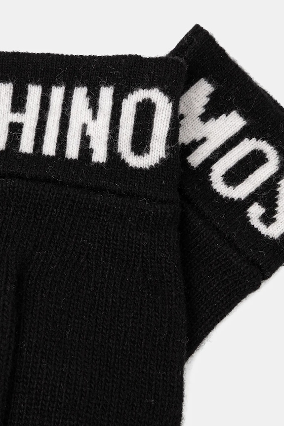 Vlnené rukavice Moschino M2357.65232 čierna AW25