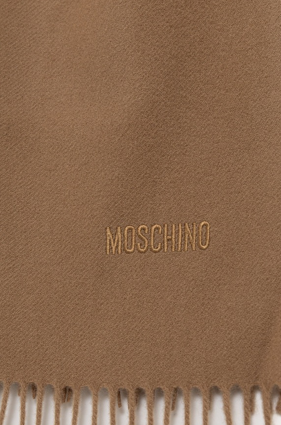 Moschino szalik wełniany M5165.50092 brązowy AW25