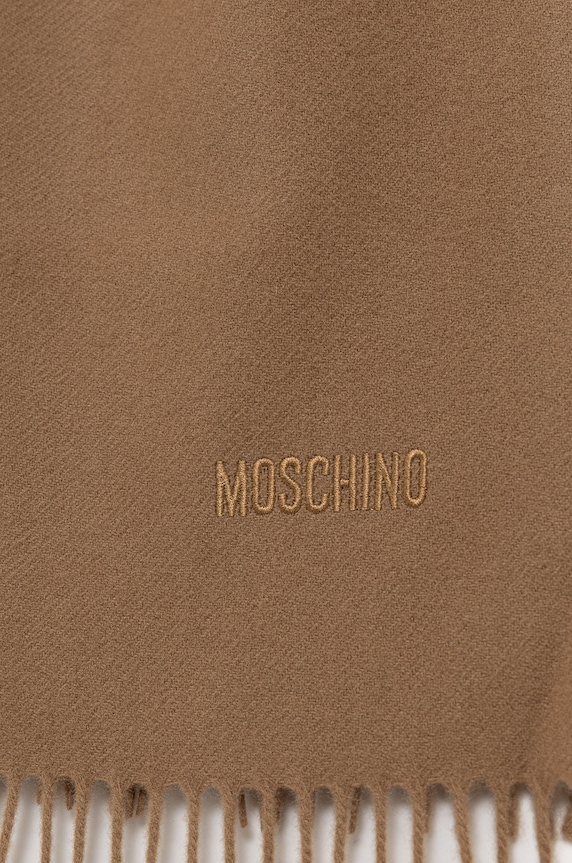 Moschino szalik wełniany M5165.50092 brązowy AW25