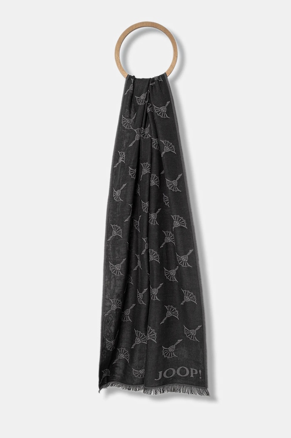 Joop! esarfa din amestec de lana cu modele gri 30022560