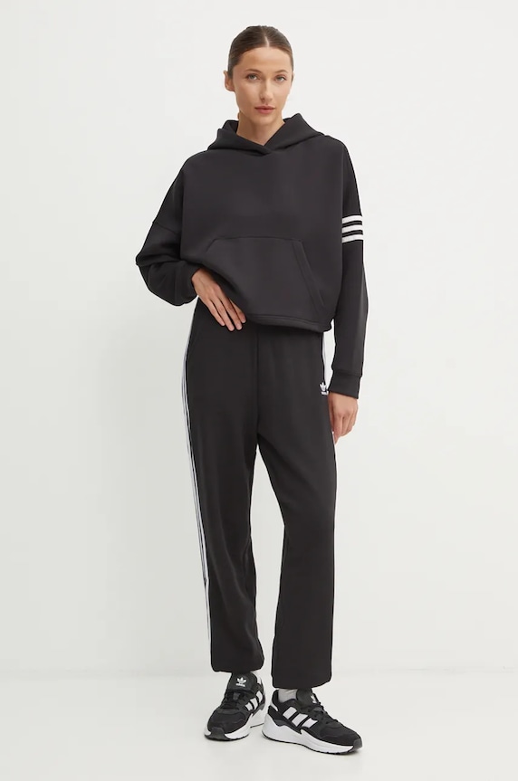 Pamučni donji dio trenirke adidas Originals GD2260 crna AW22