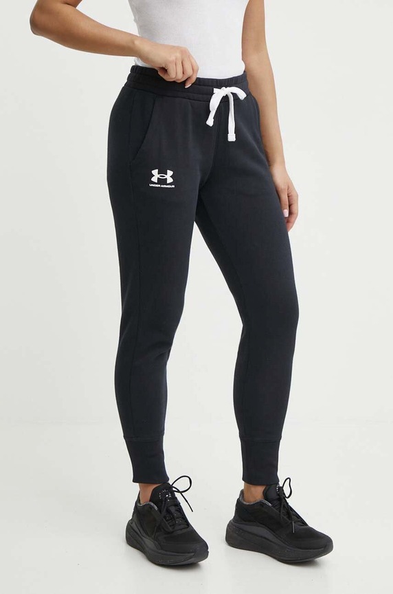 Under Armour - Spodnie 1356416.001 dzianina czarny 1356416.001