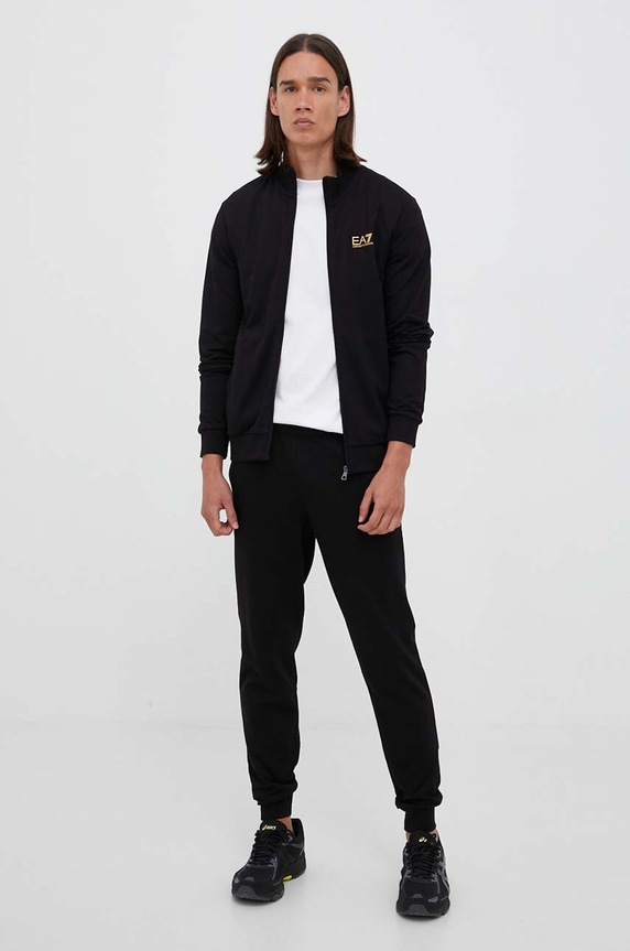 EA7 Emporio Armani dres bawełniany bawełna czarny 8NPV51.PJ05Z