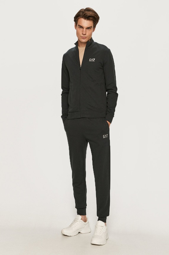 EA7 Emporio Armani dres bawełniany dzianina granatowy 8NPV51.PJ05Z