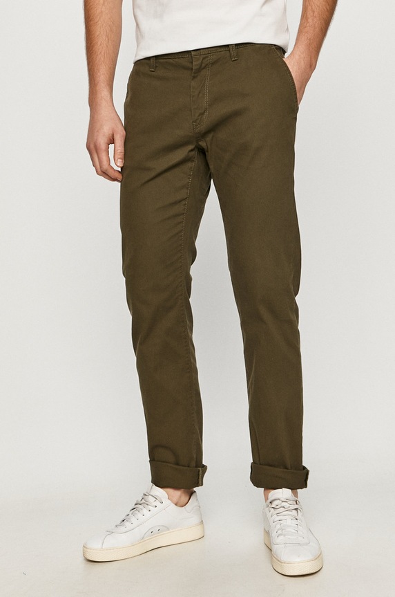 Tom Tailor Denim - Spodnie z elastanem zielony 1021915