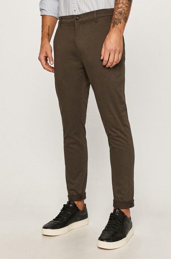 Tailored & Originals - Spodnie z elastanem zielony 21200749.795404