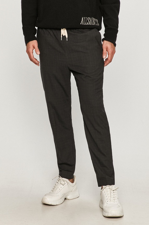 AllSaints - Spodnie Acrux tkanina czarny MM017W