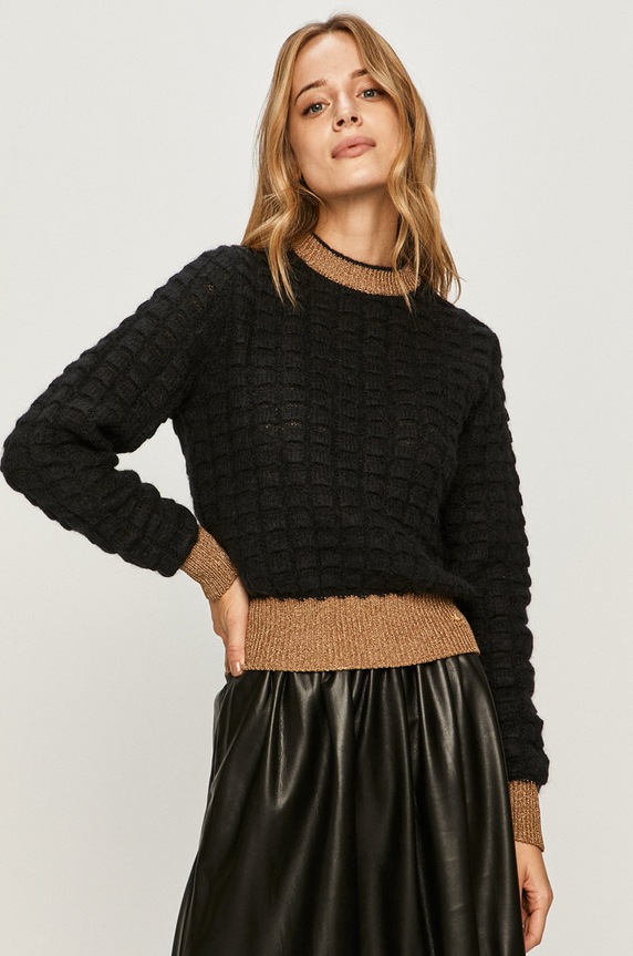 Pinko - Sweter okrągły czarny 1B14X1.Y6QQ