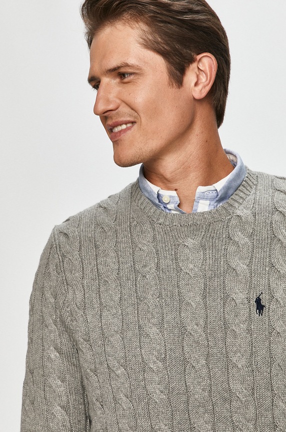 Svetr Polo Ralph Lauren šedá 710775885013