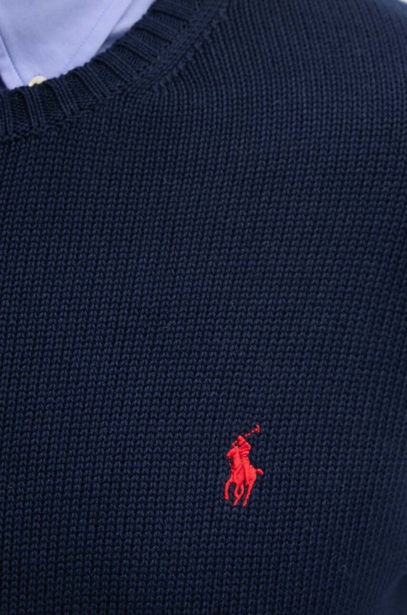 Polo Ralph Lauren pulover de bumbac 710810846001 bleumarin