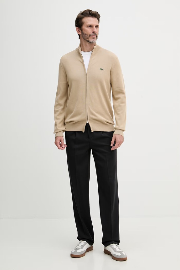 Lacoste męskie bawełniane AH1957 beżowy SS26