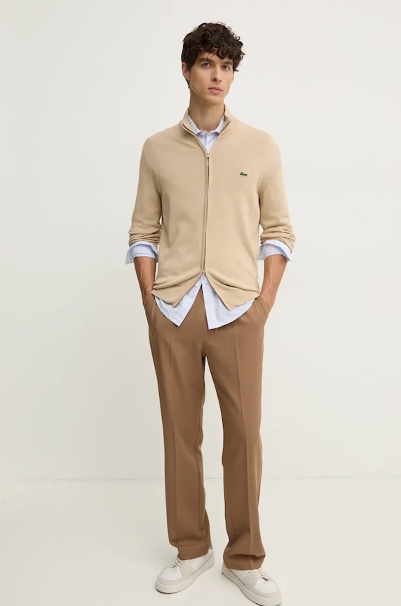 Lacoste cardigan AH1957 bej SS26