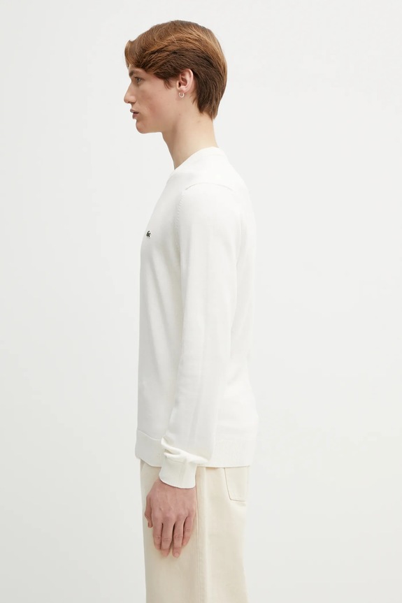 Lacoste pulover din bumbac bărbați AH1985 bej SS26