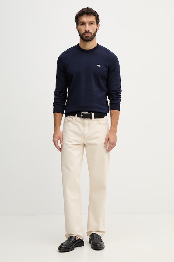 Lacoste pulover din bumbac bărbătesc AH1985 bleumarin SS26
