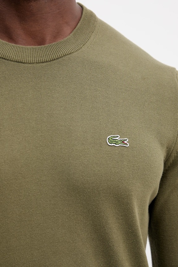 Lacoste pulover din bumbac bărbați AH1985 verde