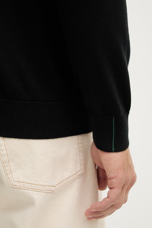 Lacoste pulover din bumbac bărbătesc AH1985 negru