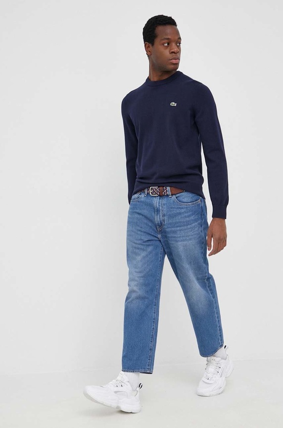 Lacoste pulover bărbătesc din bumbac AH1985 bleumarin SS26