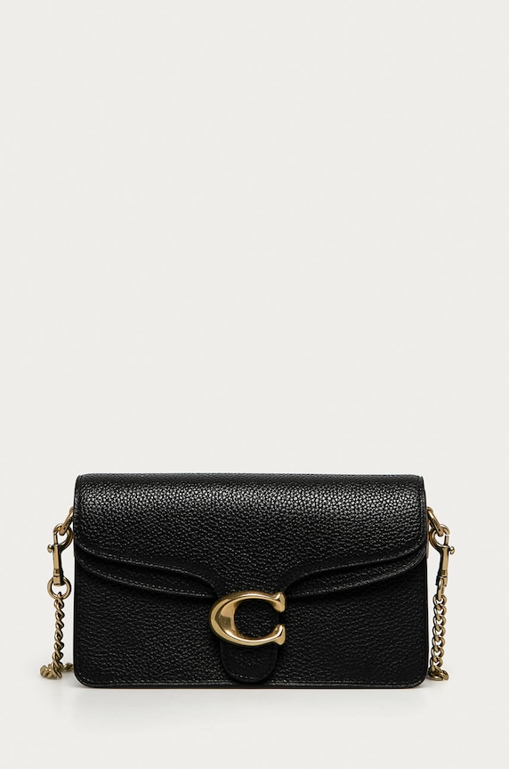 Coach - Torebka skórzana 76197 skóra licowa czarny 76197