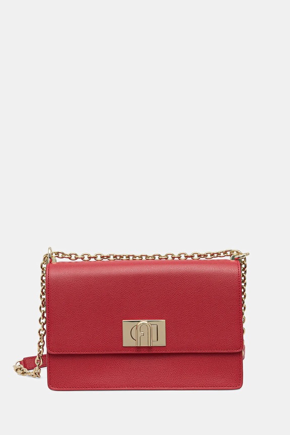 Furla δερμάτινη τσάντα λείο δέρμα κόκκινο BAFIACO.ARE000.RUB00