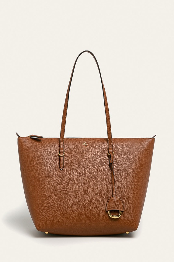 Lauren Ralph Lauren - Torba 431747443012 nie mieści A4 brązowy 431747443012