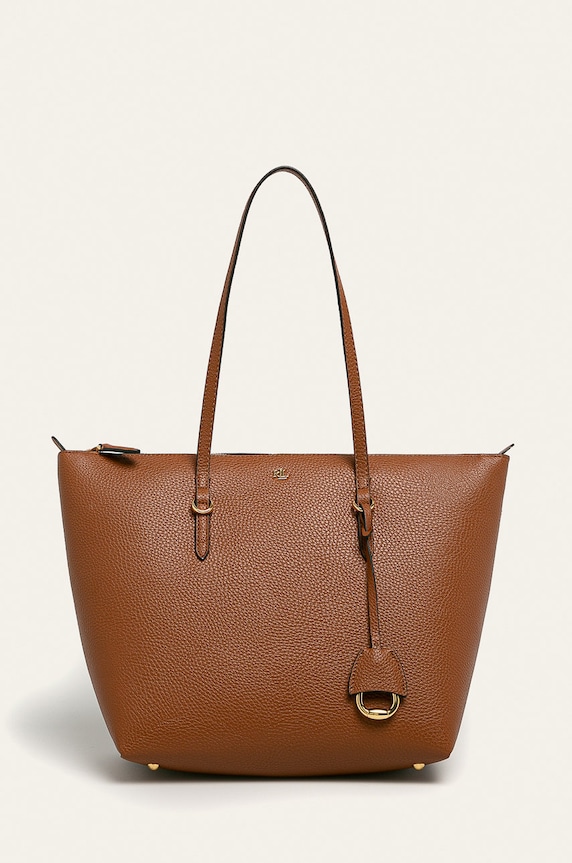 Lauren Ralph Lauren - Torba 431747443012 nie mieści A4 brązowy 431747443012