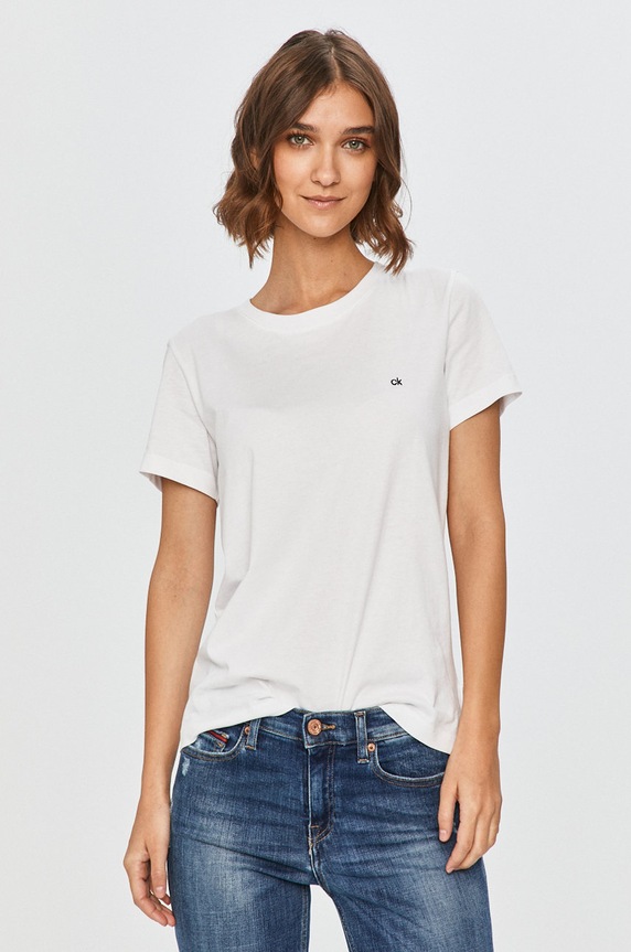 Calvin Klein - T-shirt pamut fehér K20K202132