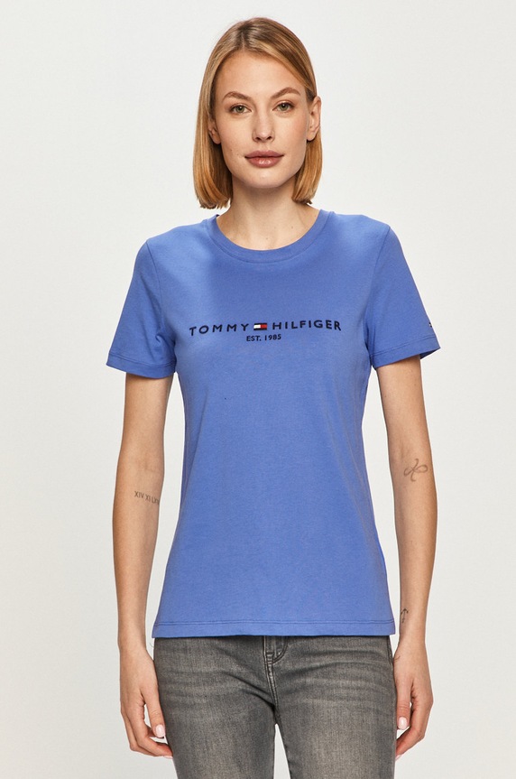 Tommy Hilfiger - T-shirt WW0WW28681 niebieski WW0WW28681