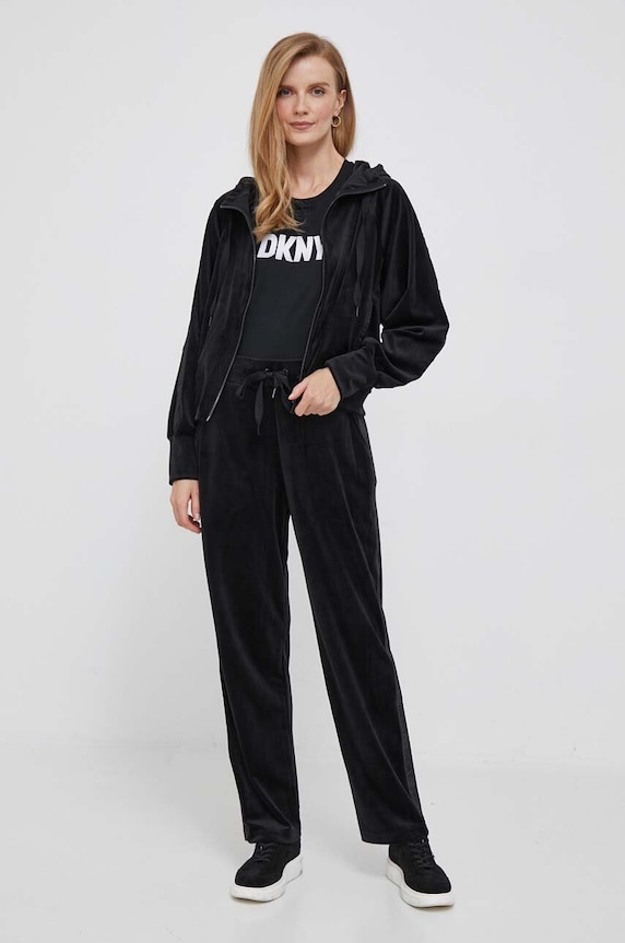 Bavlnené tričko Dkny W3276CNA čierna AW23