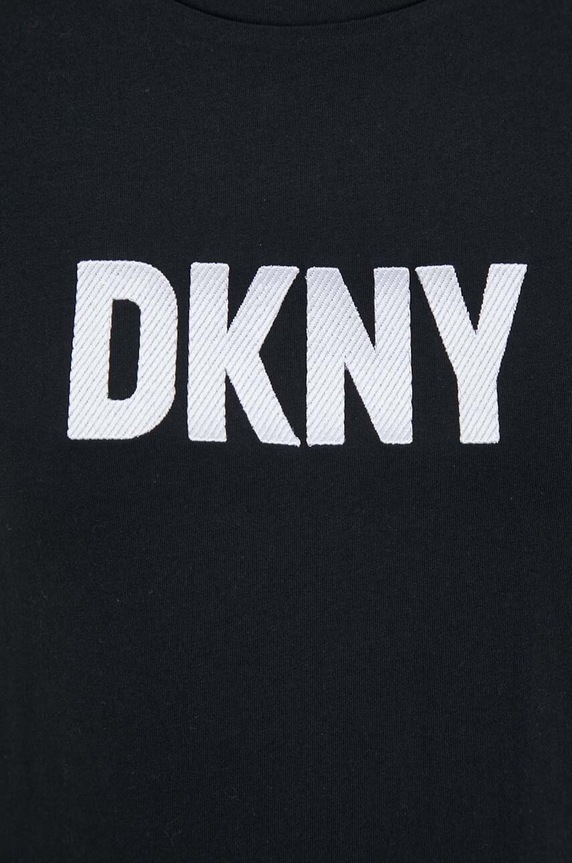 Bavlnené tričko Dkny W3276CNA čierna