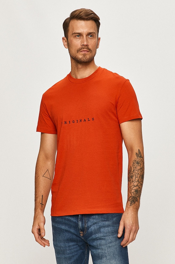 Jack & Jones Tricou imprimeu portocaliu 12176780