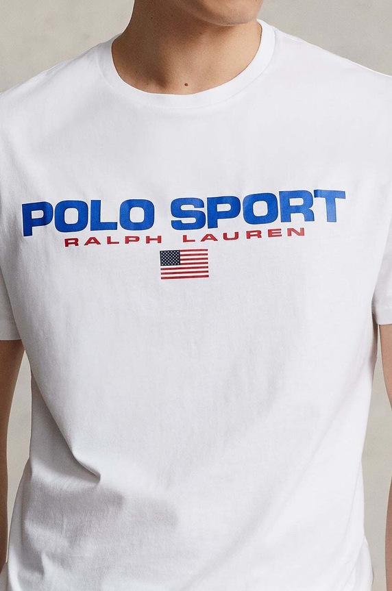 Ruházat Polo Ralph Lauren pamut póló 710750444002 fehér