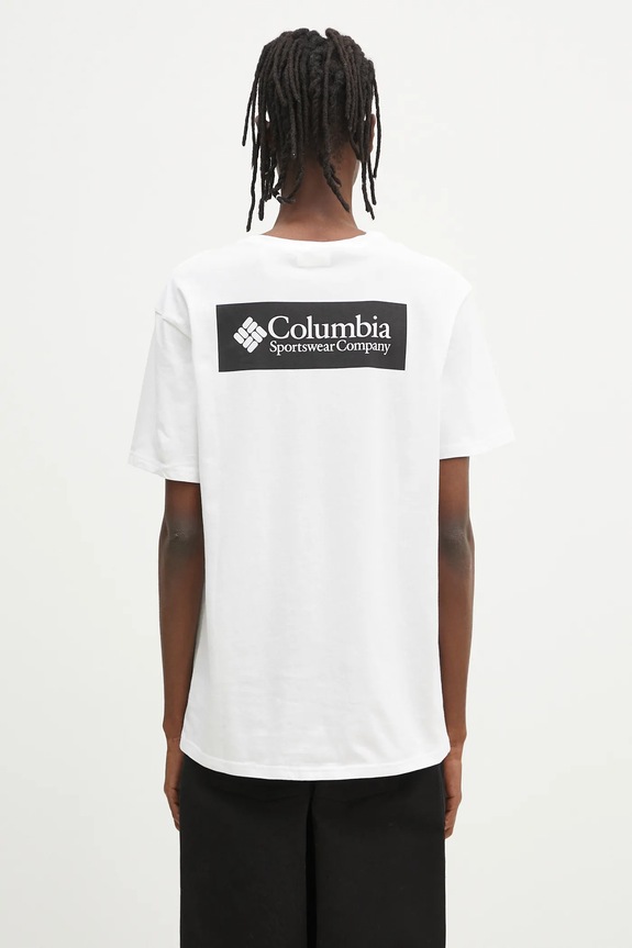 Clothing Columbia cotton t-shirt North Cascades 1834041 white