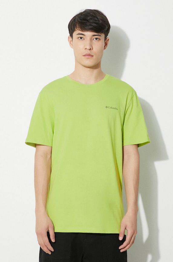 Odzież Columbia t-shirt bawełniany North Cascades 1834041 zielony