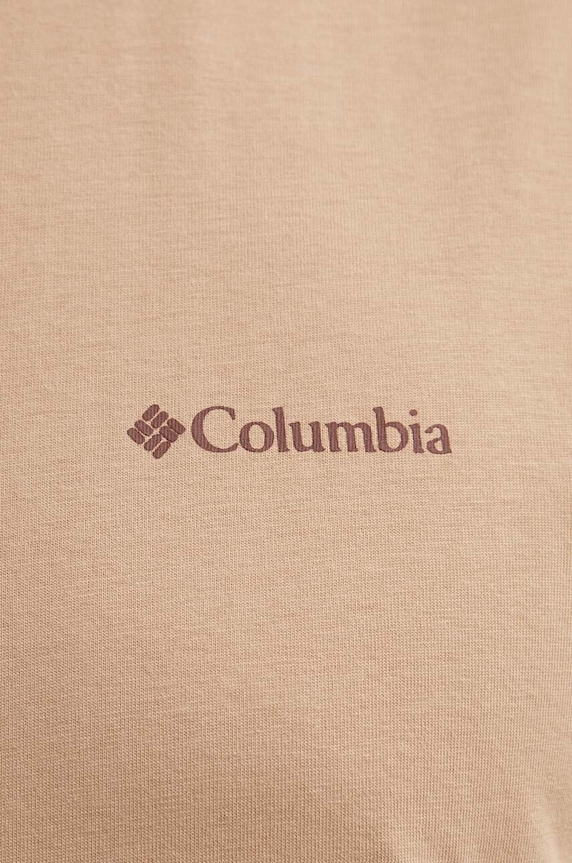 Columbia t-shirt bawełniany North Cascades 1834041 beżowy