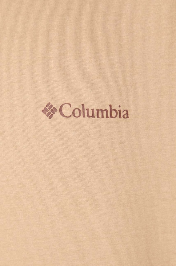 Columbia t-shirt bawełniany North Cascades 1834041 beżowy