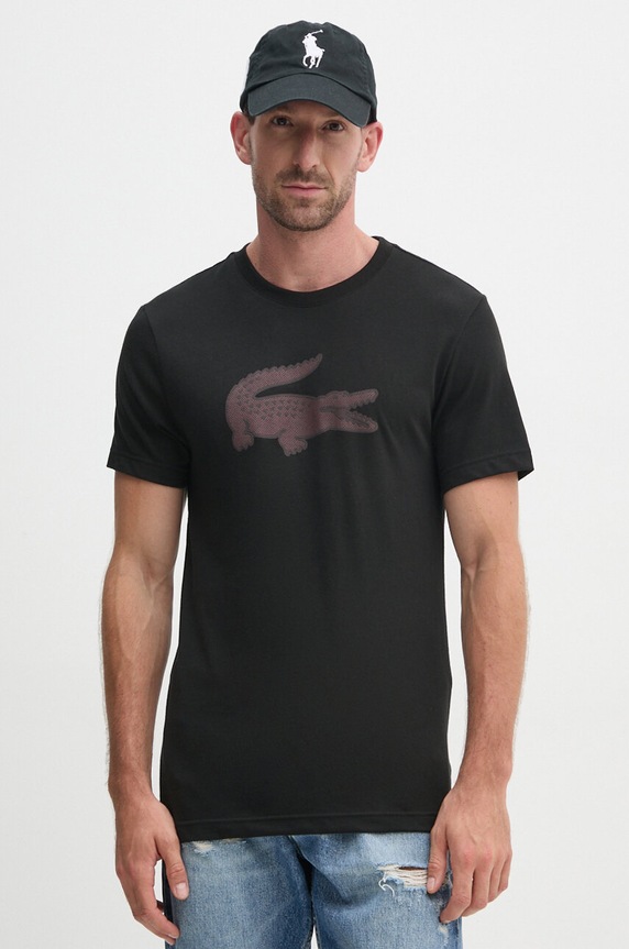 Lacoste t-shirt czarny TH2042