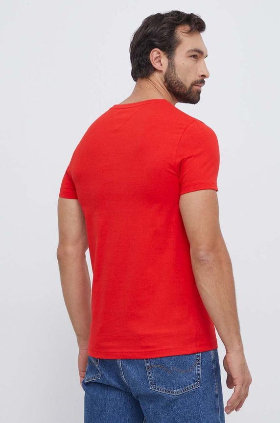 Tommy Hilfiger t-shirt bawełniany MW0MW11797 czerwony SS26