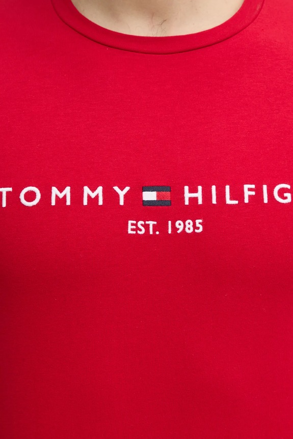 Tommy Hilfiger t-shirt bawełniany MW0MW11797 czerwony