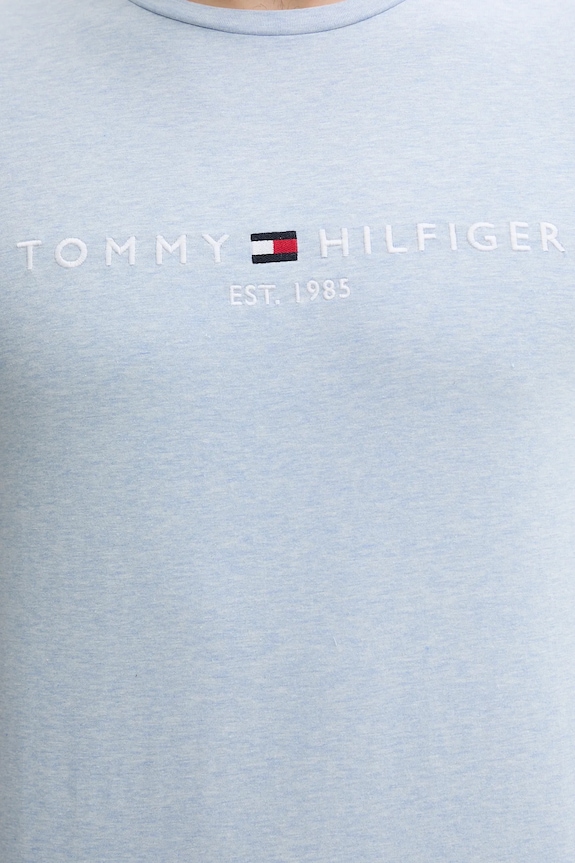 Bavlnené tričko Tommy Hilfiger modrá MW0MW11797