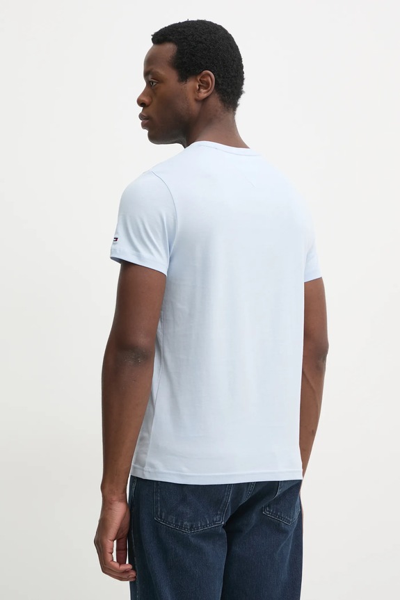 Odzież Tommy Hilfiger t-shirt bawełniany MW0MW11797 niebieski