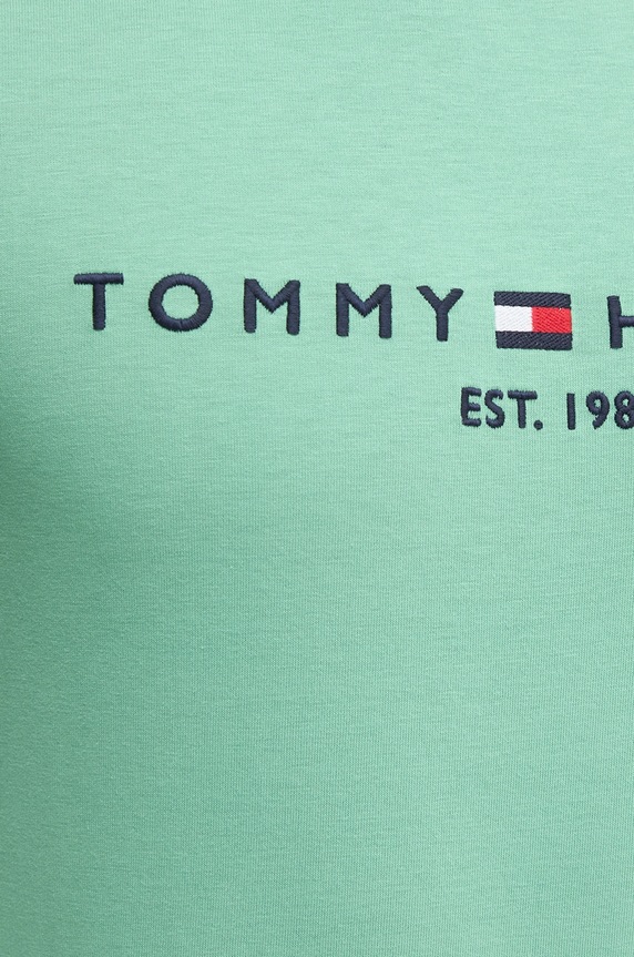 Bavlnené tričko Tommy Hilfiger MW0MW11797 zelená