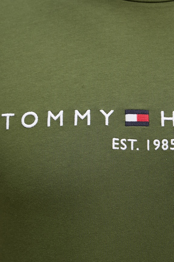 Tommy Hilfiger t-shirt bawełniany MW0MW11797 zielony