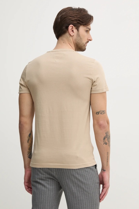 Odzież Tommy Hilfiger t-shirt bawełniany MW0MW11797 beżowy