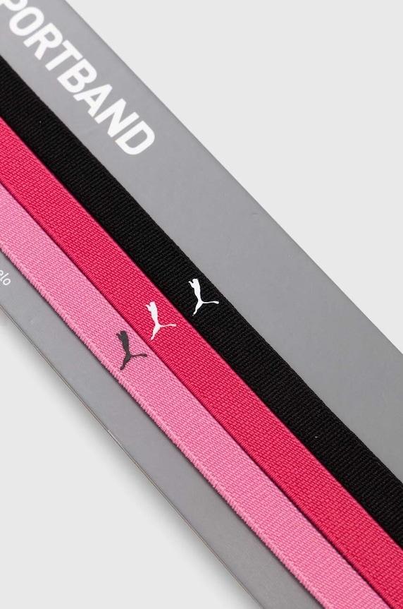 Puma opaski na głowę 3-pack 053491 różowy SS24