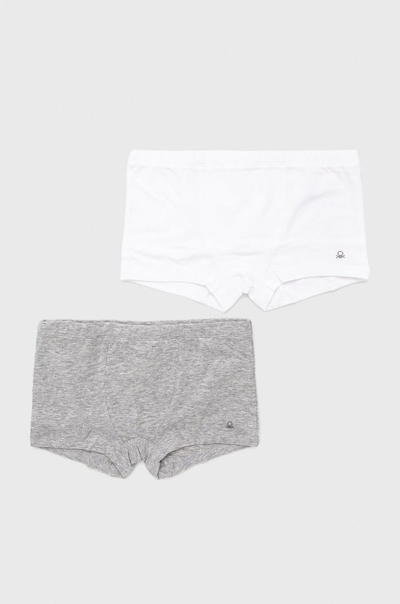 United Colors of Benetton Bokserki dziecięce (2-pack) Planet friendly szary 3MC10X343