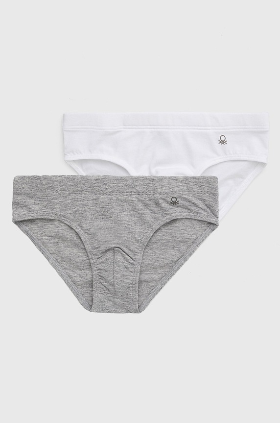 United Colors of Benetton slipy dziecięce 2-pack Planet friendly szary 3MC10S444