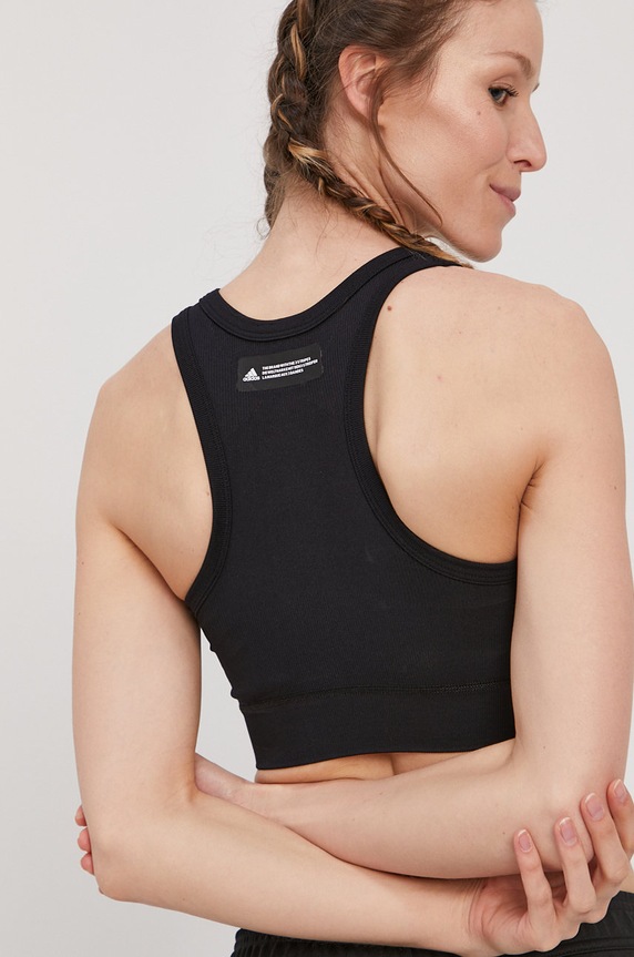 Ρούχα adidas Performance - Αθλητικό σουτιέν GL1013 μαύρο