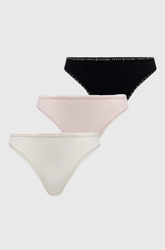Tommy Hilfiger Stringi (3-pack) tkanina czarny UW0UW02824.4890
