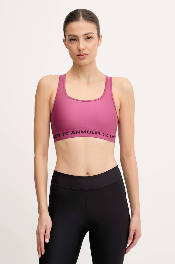 Under Armour sportovní podprsenka UA Crossback jemně vyztužené růžová 1361034