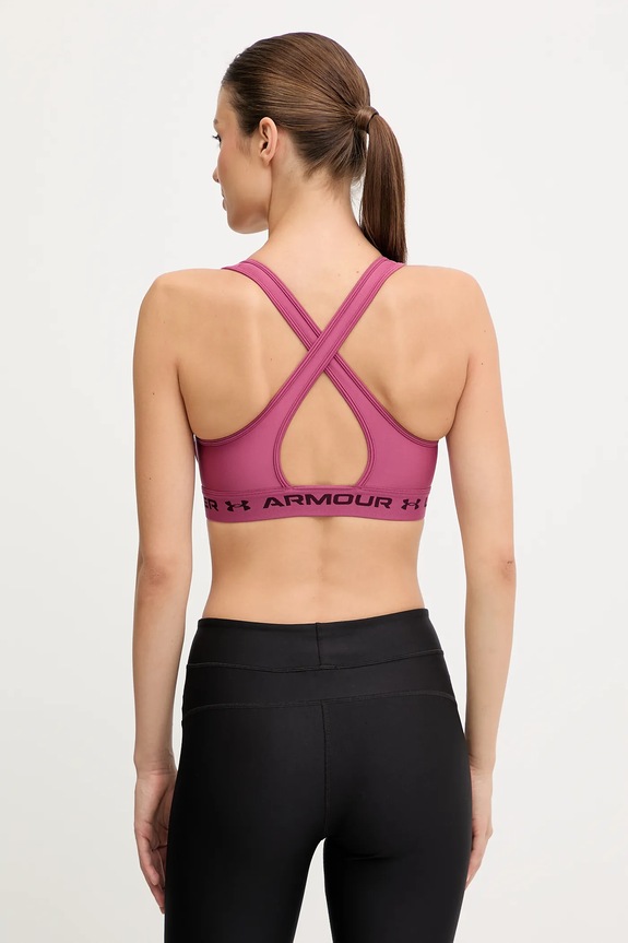 Oblečení Under Armour sportovní podprsenka UA Crossback 1361034 růžová
